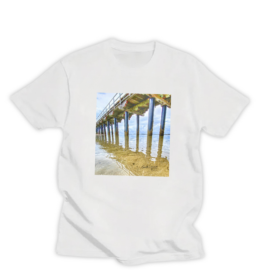 METALLIC BLUE PIER 2, UNISEX T-SHIRT