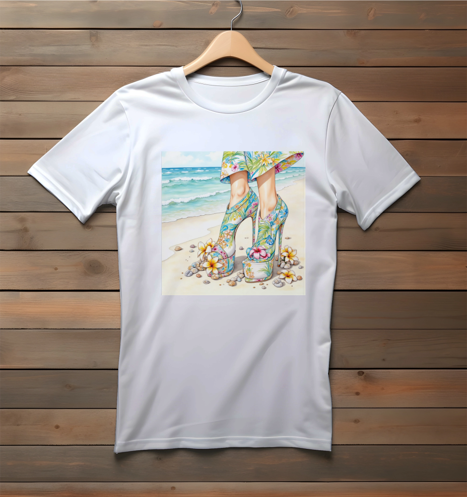 HEELS IN PARADISE WOMEN'S T-SHIRT