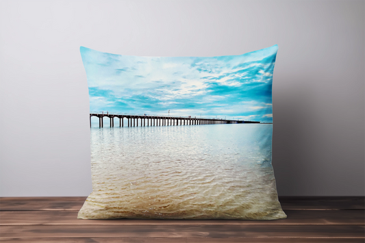 METALLIC BLUE PIER 1 CUSHION