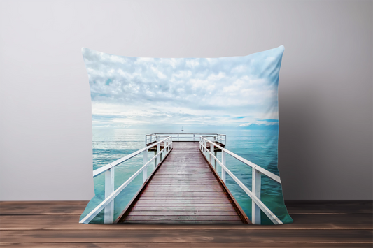 METALLIC BLUE JETTY CUSHION