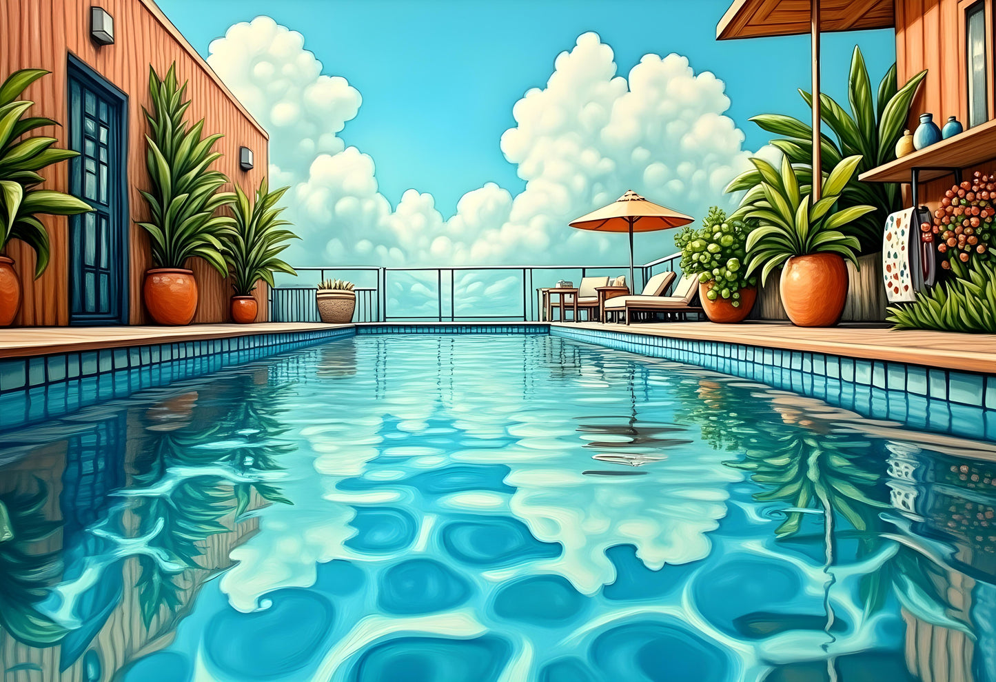 TRANQUIL POOL ART PRINT