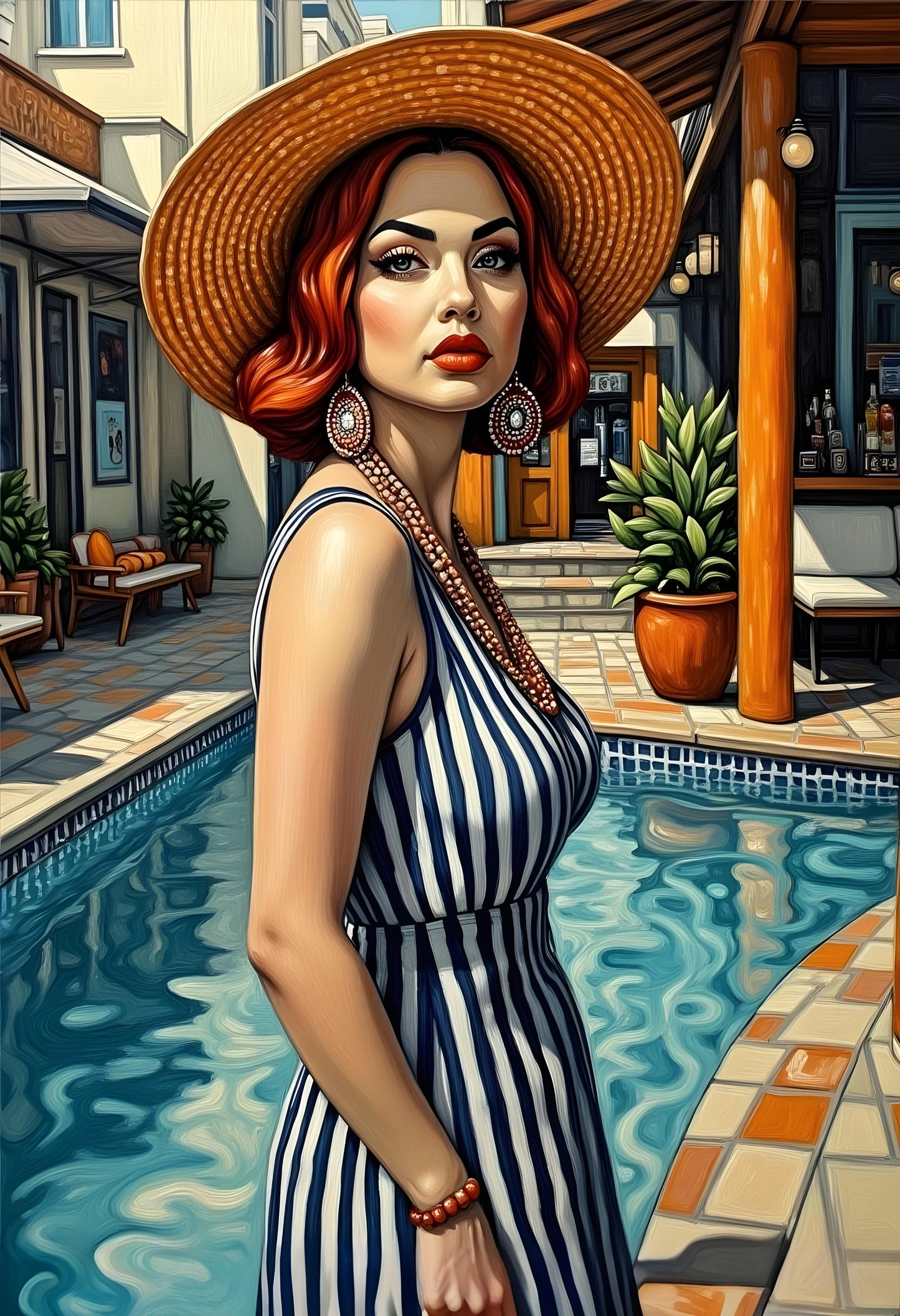 POOLSIDE ART PRINT