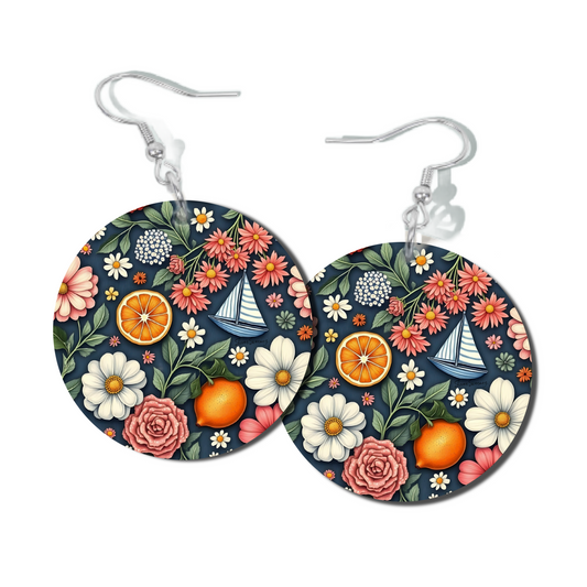 DAISY DAZE, ROUND EARRINGS