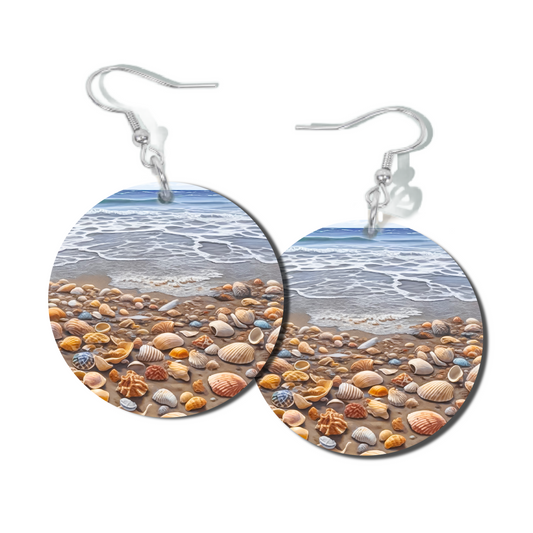 SHELLY BEACH, ROUND EARRINGS