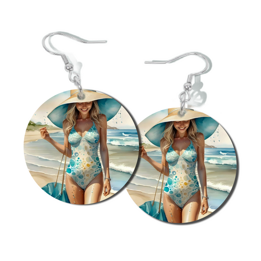 AQUA FLOW ROUND EARRINGS