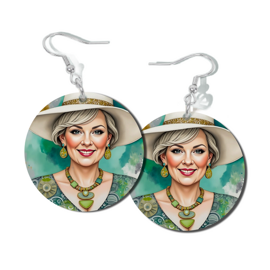 EMERALD GLOW, ROUND EARRINGS