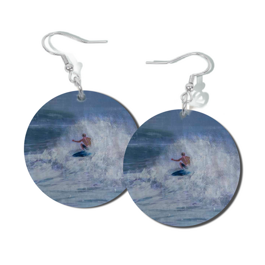 SURFING 1, ROUND EARRINGS