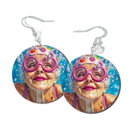 PINK BUBBLES ROUND EARRINGS
