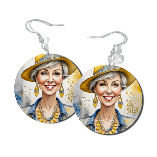 JOY IN LEMON ROUND EARRINGS