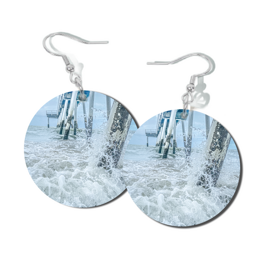 SPLASH AT JETTY, ROUND EARRINGS