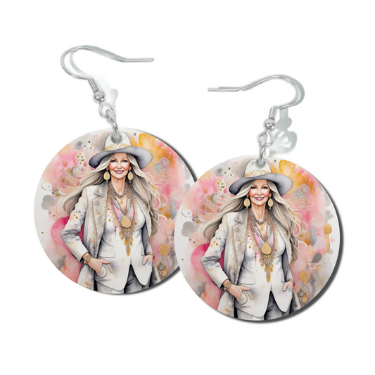GRAFFITI GLOW, ROUND EARRINGS