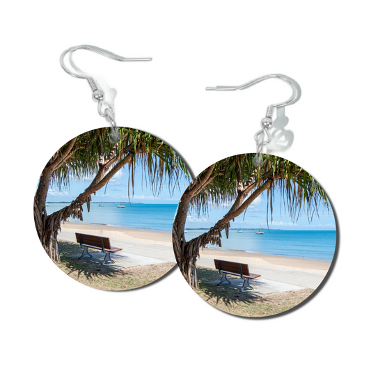 PANDANUS VIEW, ROUND EARRINGS