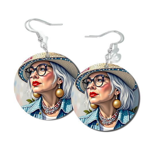 SILVER AND GOLD, ROUND EARRINGS