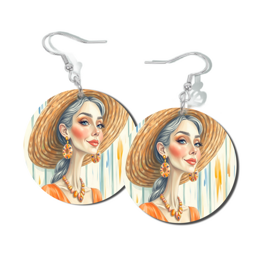 LUU BLUSH, ROUND EARRINGS