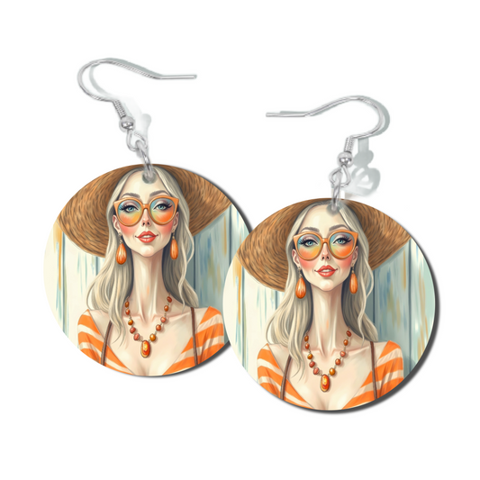 LUU SUNKISSED, ROUND EARRINGS