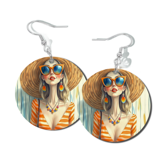 LUU SAFFRON, ROUND EARRINGS