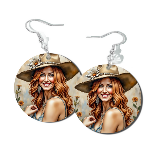 GINGER AND DAFFODILS ROUND EARRINGS