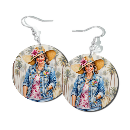 TROPICAL VIBES, ROUND EARRINGS