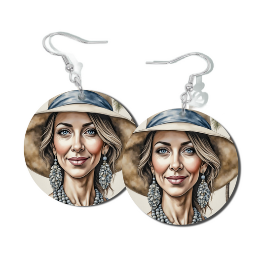 DENIM DAZE, ROUND EARRINGS