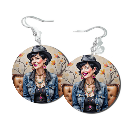 DENIM AND WILLOW, ROUND EARRINGS