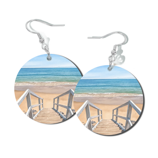 STAIRS TO SERENITY, ROUND EARRINGS