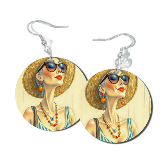 LUU LIPGLOSS, ROUND EARRINGS