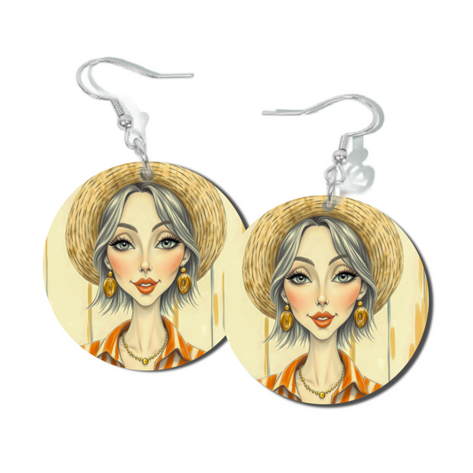 LUU BUTTERSCOTH, ROUND EARRINGS