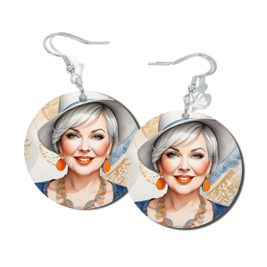 CITRUS GLOW, ROUND EARRINGS