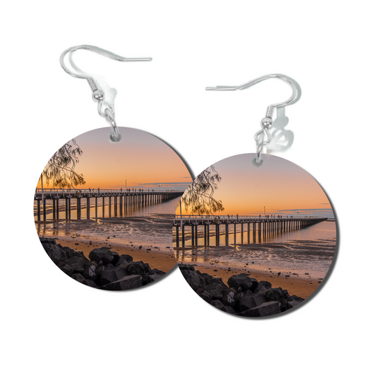 PASTEL SUNSET 1, ROUND EARRINGS