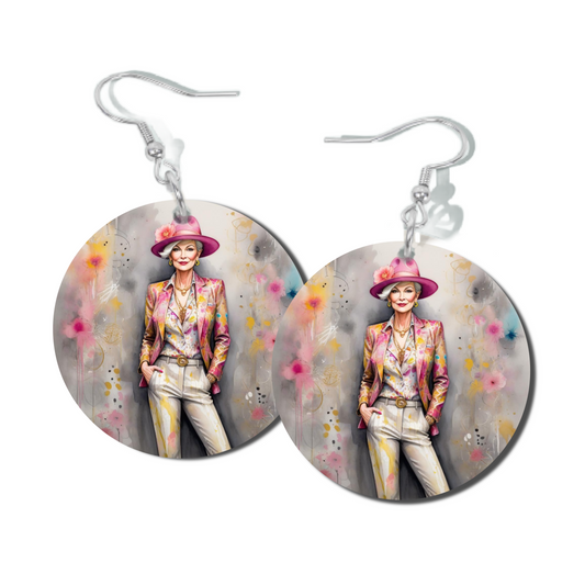 GRAFFITI GLOW 2, ROUND EARRINGS