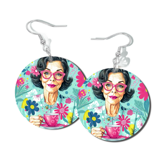 DEE, ROUND EARRINGS