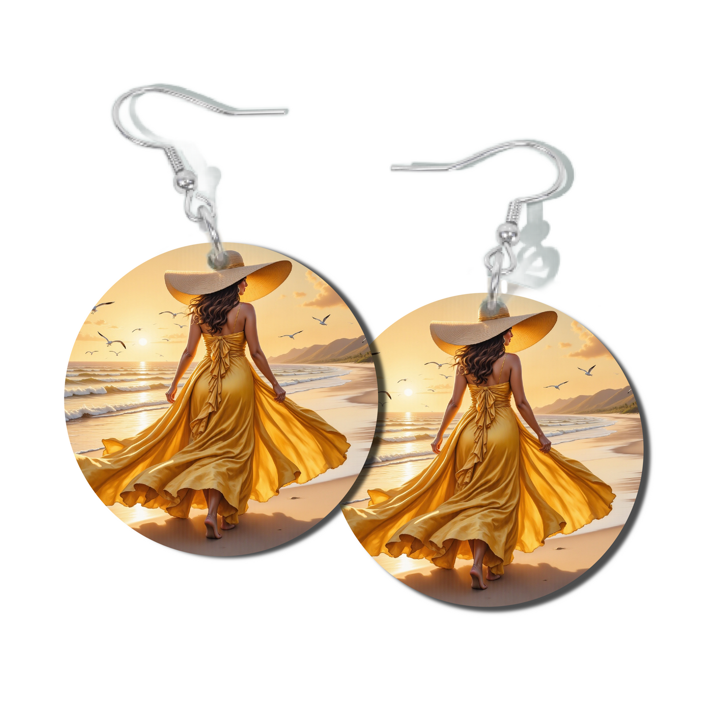 GOLDEN GOWN ROUND EARRINGS